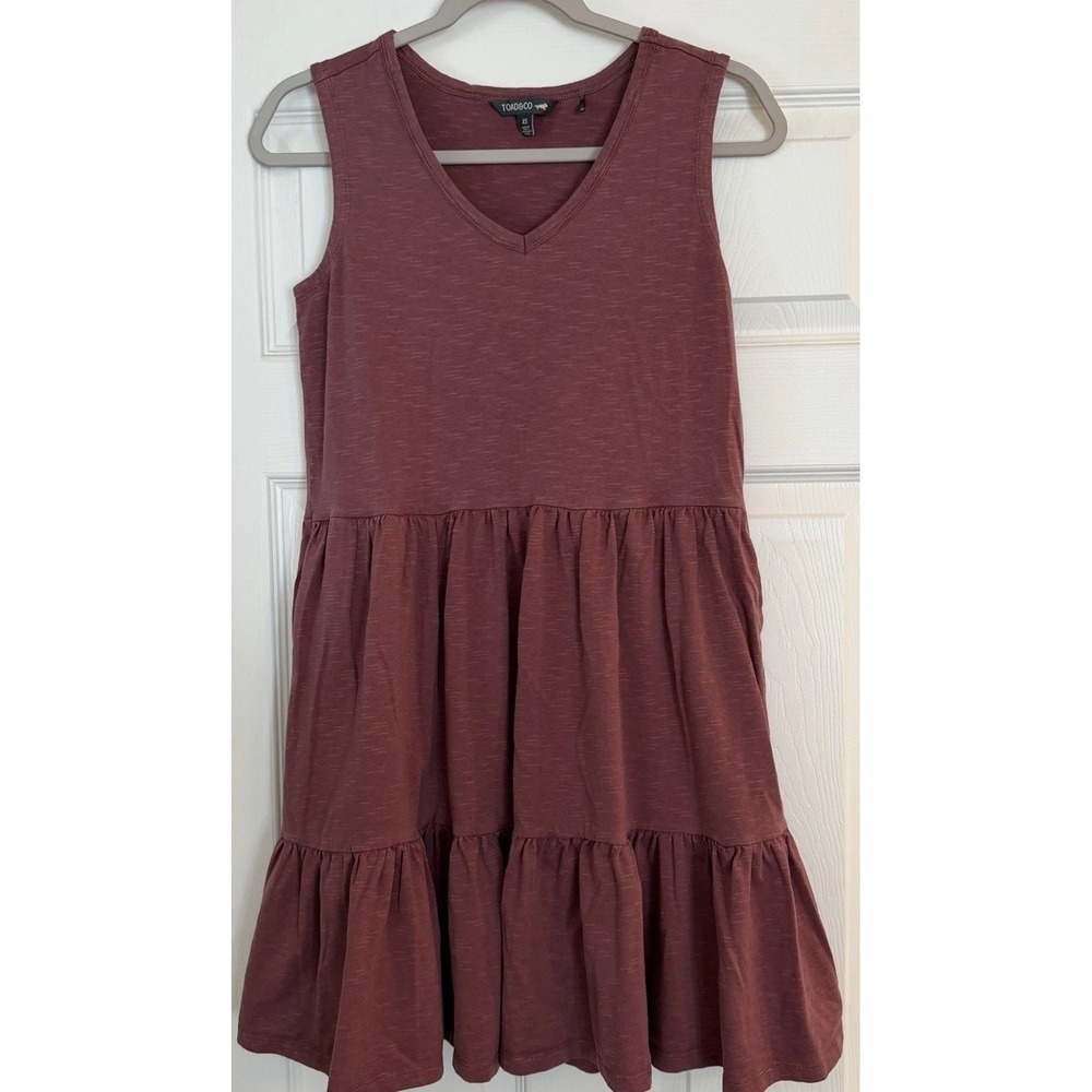 Toad&Co Marley Tiered‎ Sleeveless Dress Wild Ginger Outdoor Casual Activewear XS